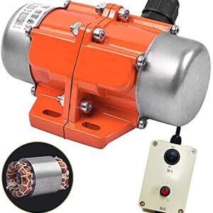 Hsing 100W Concrete Vibrator Vibration Motor with Speed Controller, AC 110V 3600rpm Single Phase Power Concrete Vibrators for Shaker Table (100W + Controller)