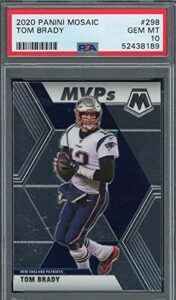 tom brady 2020 panini mosaic football card #298 psa 10