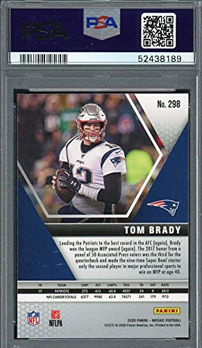 Tom Brady 2020 Panini Mosaic Football Card #298 PSA 10