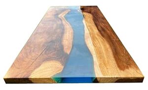 live edge wooden table, epoxy table, epoxy resin river table, natural wood,dining table, natural epoxy table, resin table 54x27 inch