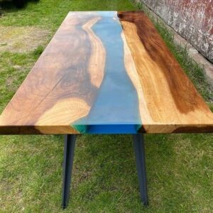 Epoxy Table, Live Edge Wooden Table, Epoxy Resin River Table, Natural Wood,Dining table, Natural Epoxy Table, Resin Table