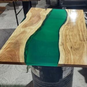 Epoxy Table, Live Edge Wooden Table, Epoxy Resin River Table, Natural Wood,Dining table, Natural Epoxy Table, Resin Table 42x24 Inch