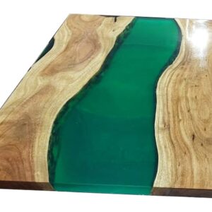 Epoxy Table, Live Edge Wooden Table, Epoxy Resin River Table, Natural Wood,Dining table, Natural Epoxy Table, Resin Table 42x24 Inch