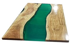 epoxy table, epoxy resin river table, live edge wooden table, natural wood,dining table, natural epoxy table, resin table 54" x 27" inch