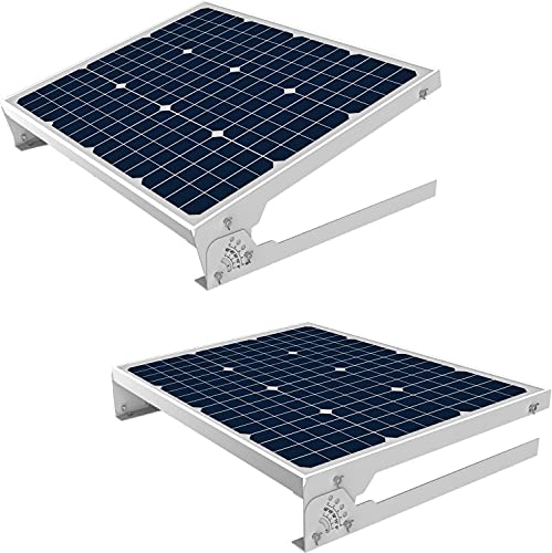 SUNER POWE Adjustable Solar Panel Mount Racks - Folding Mounting Tilt Brackets for Wall, Roof, RV and Off Grid Solar System