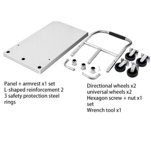 SHIJIANX Moving Platform Hand Truck, Foldable for Easy Storage and 360 Degree Swivel Wheels,Stainless Steel Trolley Flatbed