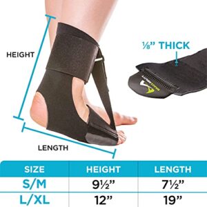 BraceAbility Foot Drop Brace - Ankle Orthosis Sock for Toe Walking in Big Kids, Teens, Adults; Supports Charcot Marie Tooth, Peroneal Nerve Injury, Stroke, Muscle Dystrophy Pain Relief in Bed (L/XL)