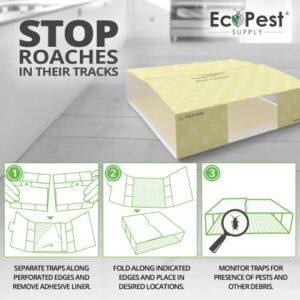 Roach Trap – 20 Pack | Sticky Indoor Glue Traps for Roaches and Other Bugs and Crawling Insects | Adhesive Cockroach Motel, Bait Trap, Monitor, Killer and Detector for Pest Control