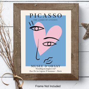 Pablo Picasso Wall Art Prints - Pablo Picasso Poster - Mid-Century Modern Room Decor - Gallery Wall Art - Museum Poster - Abstract Art - Minimalist Wall Decor- Line Art Wall Decor- Art Gifts for Women