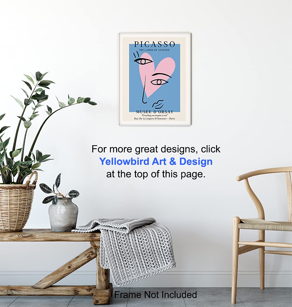 Pablo Picasso Wall Art Prints - Pablo Picasso Poster - Mid-Century Modern Room Decor - Gallery Wall Art - Museum Poster - Abstract Art - Minimalist Wall Decor- Line Art Wall Decor- Art Gifts for Women