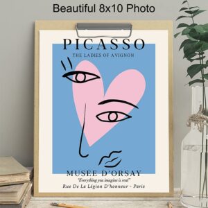 Pablo Picasso Wall Art Prints - Pablo Picasso Poster - Mid-Century Modern Room Decor - Gallery Wall Art - Museum Poster - Abstract Art - Minimalist Wall Decor- Line Art Wall Decor- Art Gifts for Women