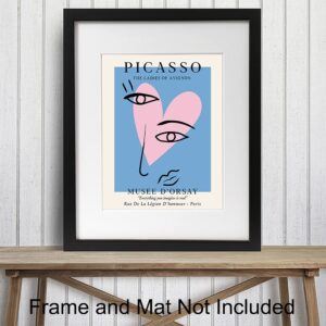 Pablo Picasso Wall Art Prints - Pablo Picasso Poster - Mid-Century Modern Room Decor - Gallery Wall Art - Museum Poster - Abstract Art - Minimalist Wall Decor- Line Art Wall Decor- Art Gifts for Women