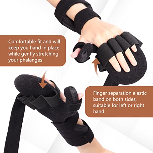 Resting Hand Brace, Soft Stroke Hand Splint Night Support for Men and Women, Hand Rest For Arthritis, Tendonitis, Carpel Tunnel Syndrome, Metacarpal Breaks, Flexion Contractures (S/M)