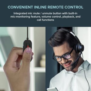 Creative Chat USB On-Ear Headset with Swivel-to-Mute Noise-Cancelling Boom Mic, Mic-Monitoring, SmartComms Kit, Playback and Calls Control for PC, Mac, Consoles