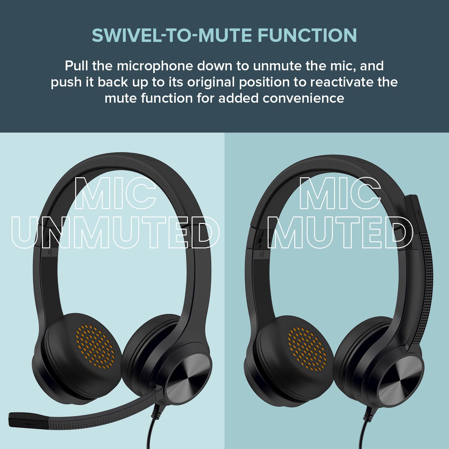 Creative Chat USB On-Ear Headset with Swivel-to-Mute Noise-Cancelling Boom Mic, Mic-Monitoring, SmartComms Kit, Playback and Calls Control for PC, Mac, Consoles