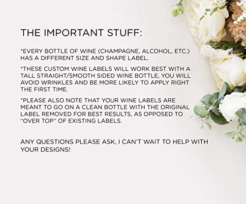 Thank You For Marrying Us Wedding Wine Label, Bride and Groom Celebrant Gift, Officiant Wine Sticker Personalised Gift Friend