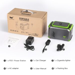 200W Portable Power Station 150Wh/40000mAh Solar Generator Lithium Battery Power 110V AC (Peak 400W), DC, USB QC3.0, LED Flashlights Laptop Power Bank for CPAP Home Camping Trip Hunting Emergency