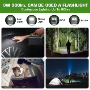 200W Portable Power Station 150Wh/40000mAh Solar Generator Lithium Battery Power 110V AC (Peak 400W), DC, USB QC3.0, LED Flashlights Laptop Power Bank for CPAP Home Camping Trip Hunting Emergency