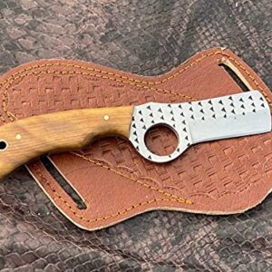 Custom Handmade horse file steel cowboy bull cutter knife