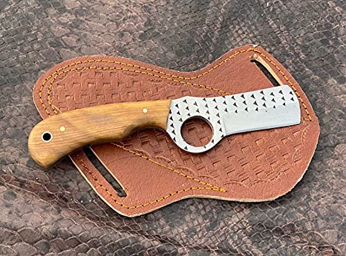 Custom Handmade horse file steel cowboy bull cutter knife