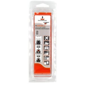 scraperite tradesman series plastic razor blades - 2 sides per blade - 100 packs - authentic scraperite brand (100pk, orange)