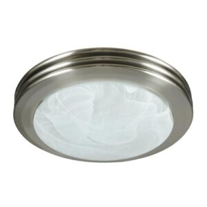 good housekeeping yorkshire decorative bathroom ventilation exhaust fan with lighting, brushed nickel
