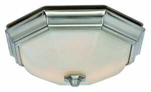 hunter 80213z huntley decorative bathroom ventilation exhaust fan and light (led bulbs included), brushed nickel