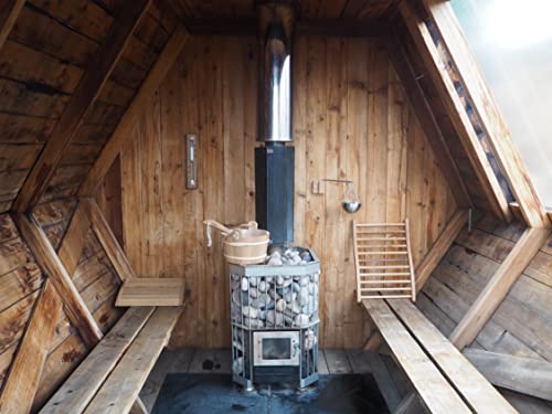 HSE Cedar Sauna Bucket & Ladle (4L, Red Cedar)