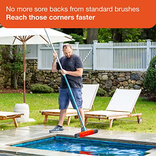 BLACK+DECKER Pool Brush, 360 Degree Bristles, 18 Inches