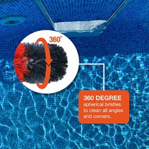 BLACK+DECKER Pool Brush, 360 Degree Bristles, 18 Inches