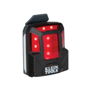 Klein Tools 56063 Rechargeable Safety Light with Magnet, Red, Mounts to Klein Hard Hats and Safety Helmets