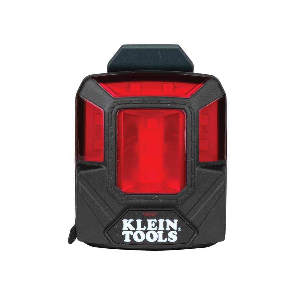 Klein Tools 56063 Rechargeable Safety Light with Magnet, Red, Mounts to Klein Hard Hats and Safety Helmets