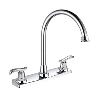 solvex 2 handle kitchen sink faucet, high arc 360 swivel stainless steel pipe 3 hole kitchen faucet, commercial modern chrome kitchen sink faucet, us-sp-80093