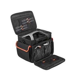 trunab carrying case compatible with ecoflow river/river pro, storage bag with waterproof bottom and front pockets for charging cable and accessories