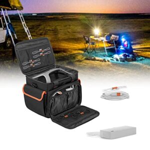 Trunab Carrying Case Compatible with ECOFLOW River/River Pro, Storage Bag with Waterproof Bottom and Front Pockets for Charging Cable and Accessories