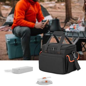 Trunab Carrying Case Compatible with ECOFLOW River/River Pro, Storage Bag with Waterproof Bottom and Front Pockets for Charging Cable and Accessories