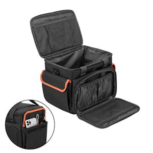 Trunab Carrying Case Compatible with ECOFLOW River/River Pro, Storage Bag with Waterproof Bottom and Front Pockets for Charging Cable and Accessories