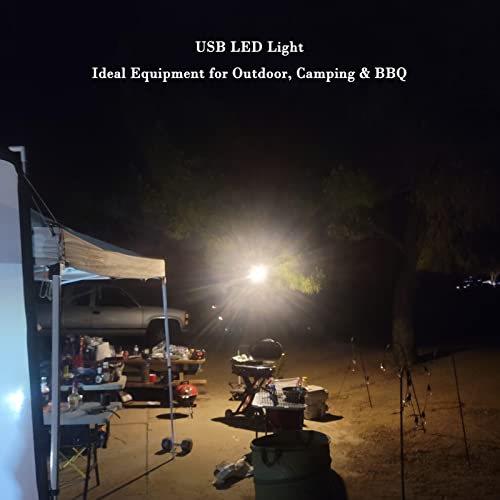 LED USB Camping Lights Portable USB Powered Emergency Light Bulb 5w Tent Lamp for Garage Warehouse Car Truck Fishing Boat Outdoor, Children Bed Lamps 2 Pack