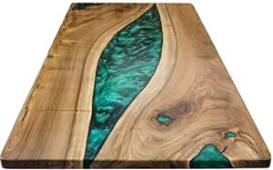 epoxy table, live edge wooden table, epoxy resin river table, natural wood,dining table, natural epoxy table, resin table 42" x 24" inch