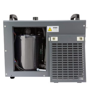 OMTech 6L Dual Industrial Water Chiller 0.9hp 3.2gpm Water Cooling System CW-5202 Water Cooler w 2 Inlets & Outlets to Chill Two 60W 70W 80W 90W 100W 120W 150W CO2 Laser Engraving Machines