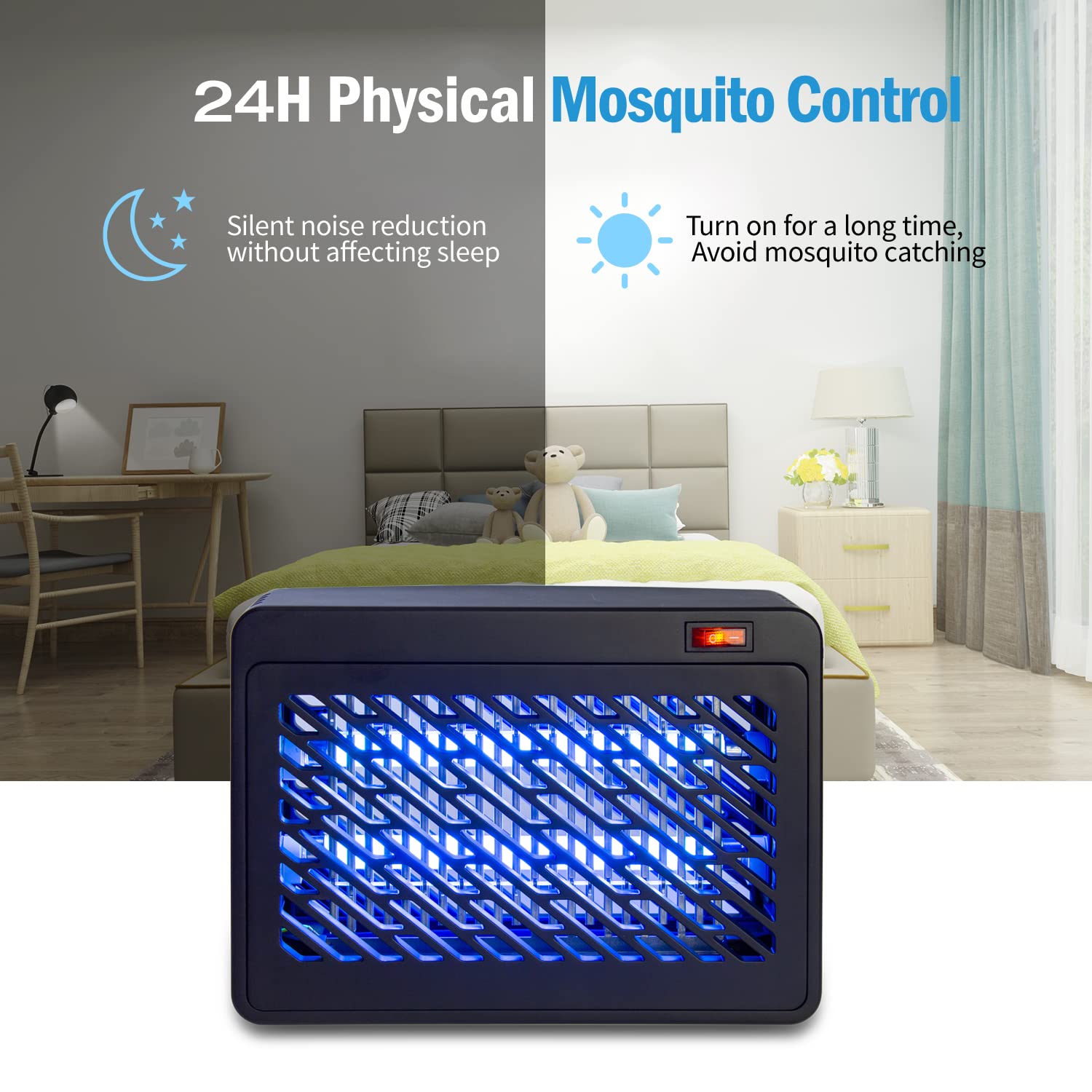 Hodiax Tap n Zap! 3800V Indoor Bug Zapper 360 Degree Mosquito Insect Killer for Moth, Wasp, Fly Use in Bedroom, Kitchen, Office, Restaurant