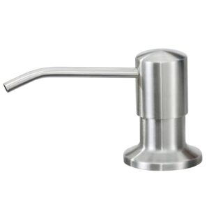 hoanmpy kitchen sink soap dispenser(brushed nickel) - built in sink soap dispenser, stainless steel, pump set for dish soap or lotion, refill from the top,soap dispenser for kitchen sink,17 oz