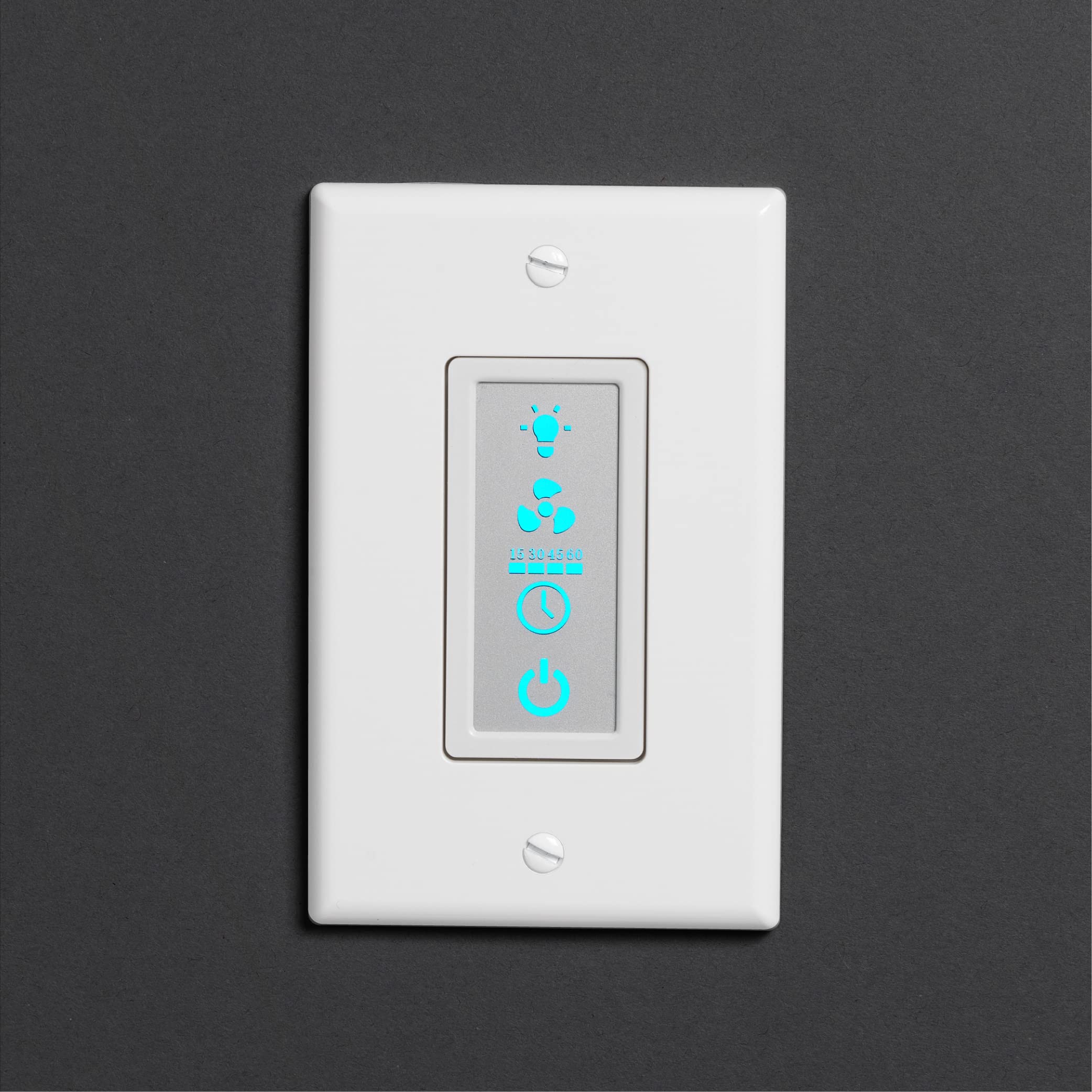 Homewerks 7150-12 LCD Bathroom Timer Switch for Ventilation Fan and Light 3 Functions