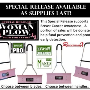 MANPLOW Breast Cancer Awareness PRO32 with Mantis Handle with Grab