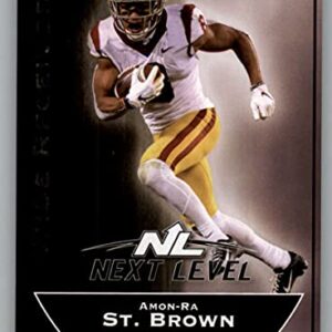 2021 SAGE Hit Premier Draft #154 Amon-Ra St. Brown Next Level Pre-Rookie NCAA Football Trading Card in Raw (NM or Better) Condition