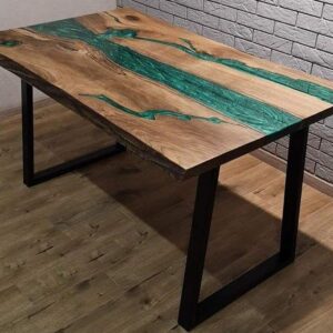 Epoxy Table, Epoxy Resin River Table, Live Edge Wooden Table, Natural Wood,Dining table, Natural Epoxy Table, Resin Table