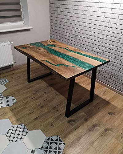 Epoxy Table, Live Edge Wooden Table, Epoxy Resin River Table, Natural Wood,Dining table, Natural Epoxy Table, Resin Table 42X72
