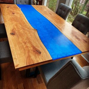 Epoxy Table, Live Edge Wooden Table, Natural Wood,Dining table, Natural Epoxy Table, Resin Table, Epoxy Resin River Table