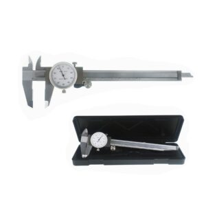 marddpair dial caliper 6 inch with 0.001 precision stainless steel shockproof 4-way measurement with plastic case