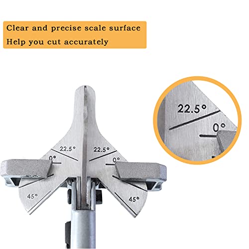 Miter Shears for Angular Cutting Wood Molding with Angle Cut Plate,Chamfer Cutter Multi Angle Miter Shear 0°-135°Adjustable Trimming Scissors Steel Shear,Heavy Duty Trunking Moulding Hand Cutter Tool